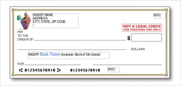 24 Blank Check Template DOC PSD PDF Vector Formats Free Cheque Download