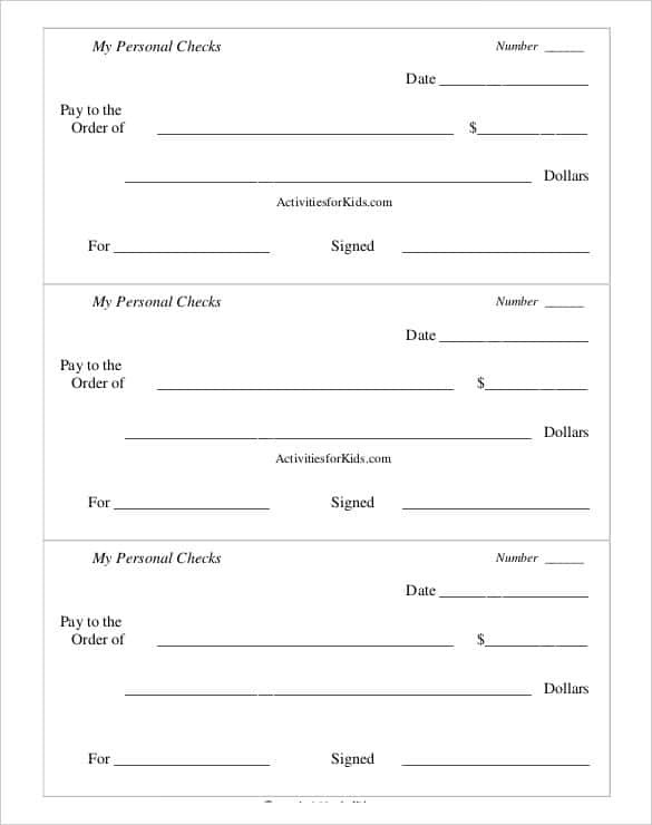 24 Blank Check Template DOC PSD PDF Vector Formats Free Printable Play