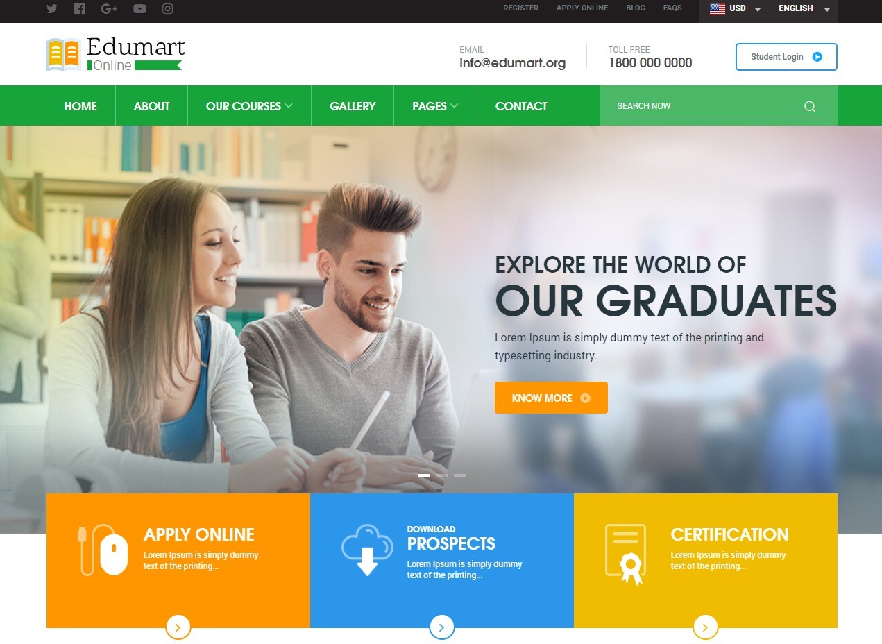 25 Amazing Education Website Templates For College Universities Html Free Download