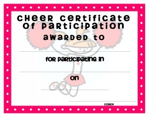 25 Images Of Cheer Participation Certificate Template Free Netpei Com Cheerleading Templates