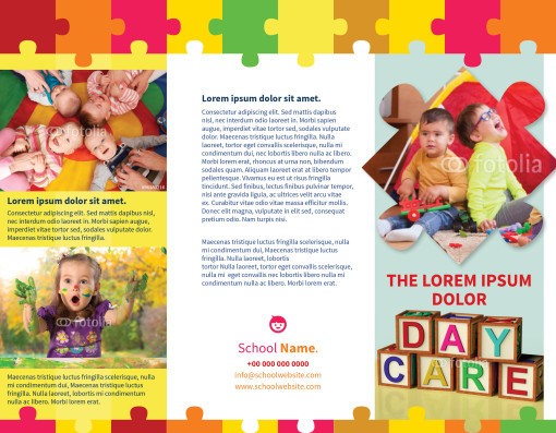 25 Kindergarten And Daycare Brochure Templates Preschool Ideas