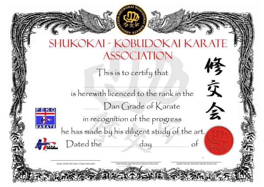 26 Awesome Karate Certificate Template Projects To Try Pinterest