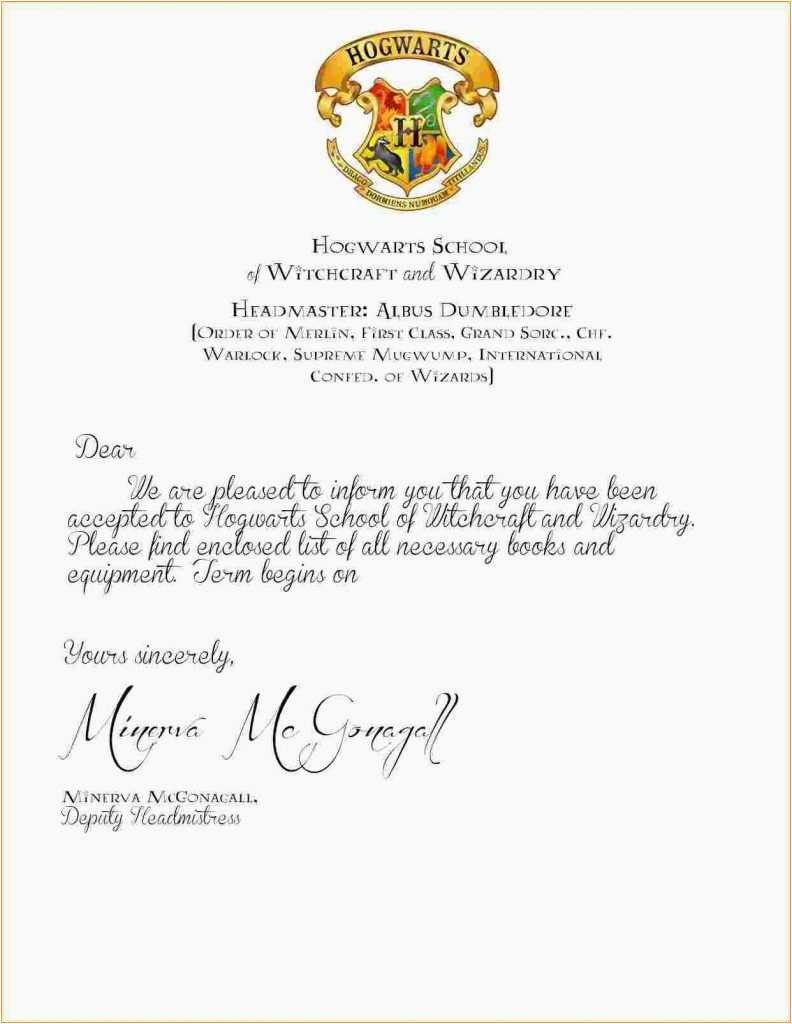 27 New Harry Potter Acceptance Letter Envelope Photo Best Hogwarts Certificate Template