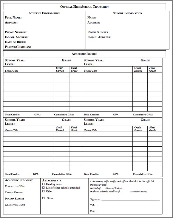 29 Images Of College Transcript Template For Excel Helmettown Com Free High