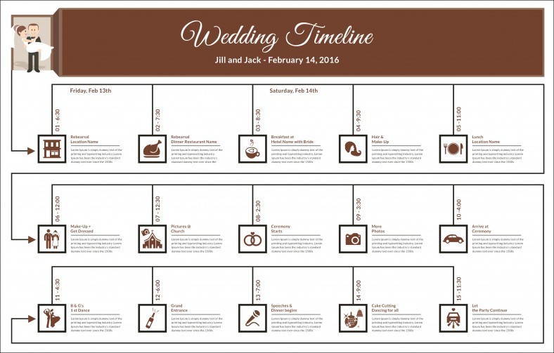 29 Wedding Timeline Template Word Excel PDF PSD Vector EPS