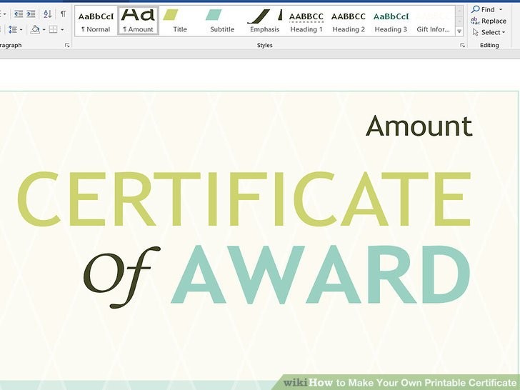 3 Ways To Make Your Own Printable Certificate WikiHow