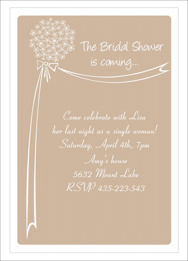 30 Best Bridal Shower Invitation Templates Sample Printable Wedding