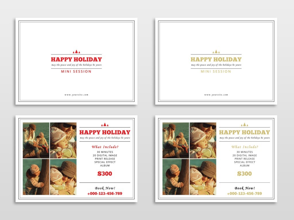30 Holiday Card Templates For Photographers To Use This Year Free Christmas