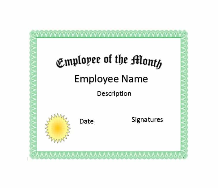 30 Printable Employee Of The Month Certificates Template Archive Dog Show Certificate