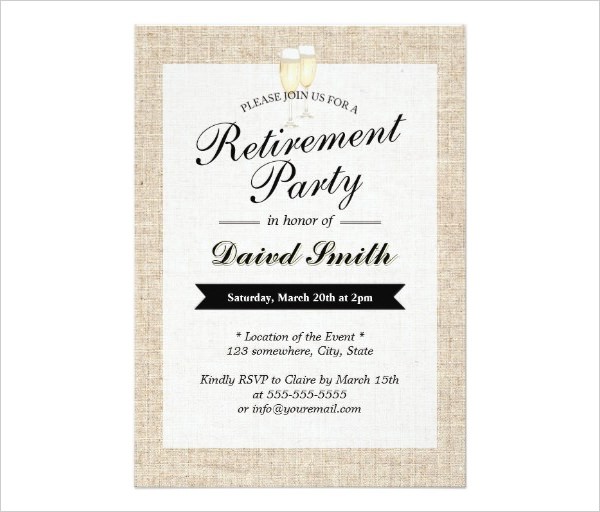 30 Retirement Party Invitation Design Templates PSD AI Vector Sample Invitations