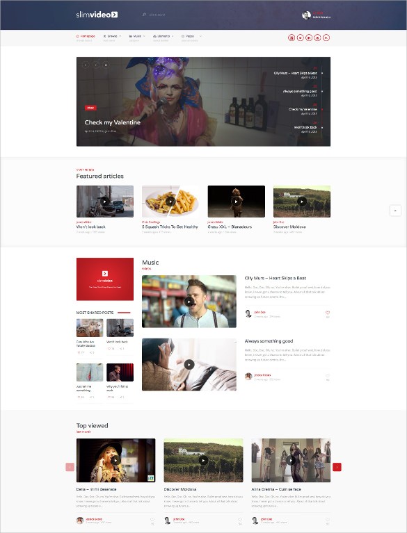 31 Responsive Video Website Themes Templates Free Premium Sharing Template Download