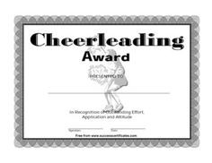 32 Best Awards Certificates Images On Pinterest In 2018 Award Cheerleading Certificate Templates
