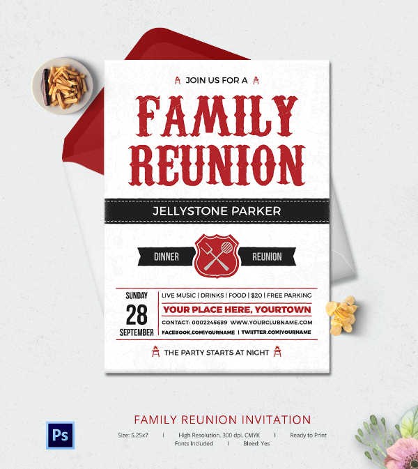 32 Family Reunion Invitation Templates Free Psd Vector Eps