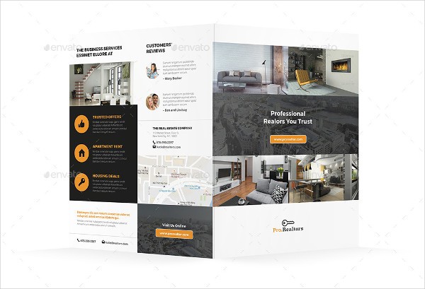 33 Real Estate Brochure Designs Examples PSD Word