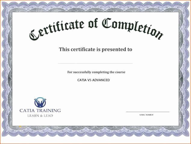 35 Awesome Certificates Of Completion Template Images Popular