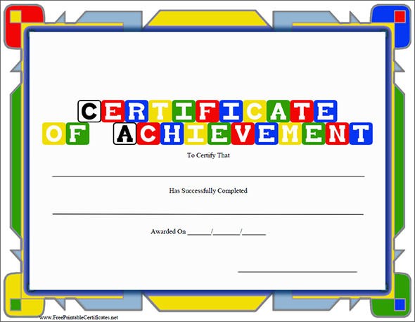 38 Best Certificate Of Achievement Templates Sample For