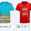 40 Perfect T Shirt Mockup PSD Templates Designazure Com Front And Back Psd