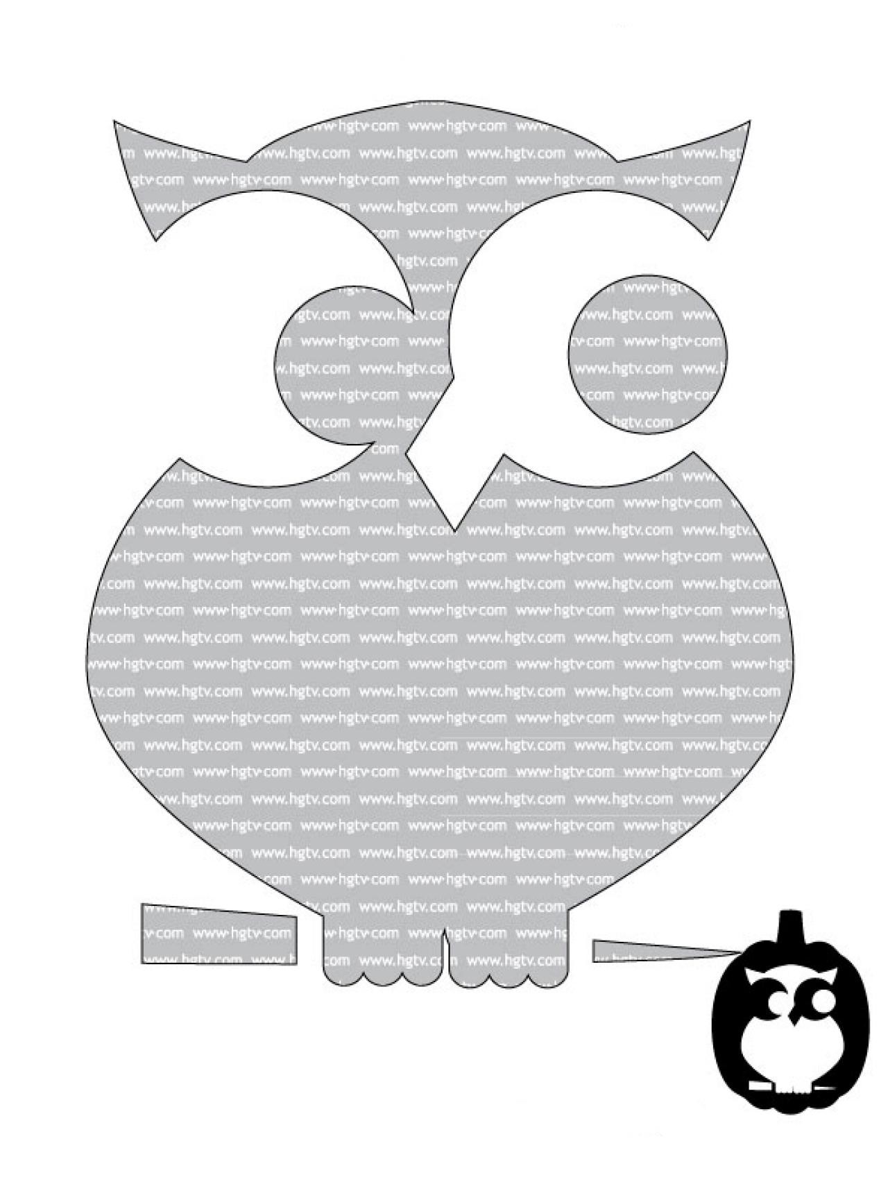 41 Printable And Free Halloween Templates HGTV Pumpkin Stencils Owl