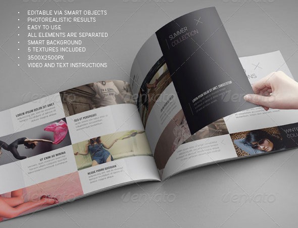 41 PSD Brochure Mock Up Templates Free Premium Web Graphic Landscape Template
