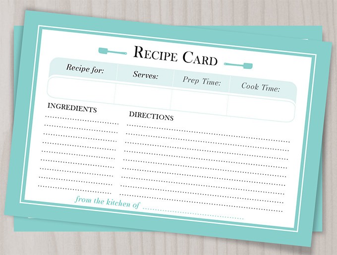 43 Amazing Blank Recipe Templates For Enterprising Chefs PDF DOC Free Editable Card Microsoft Word