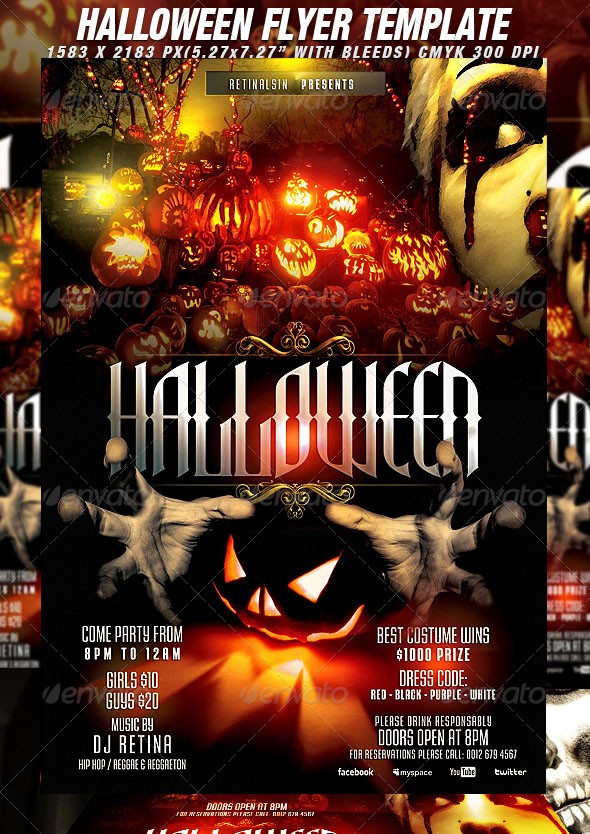 45 PREMIUM FREE SCARY And HORROR PSD HALLOWEEN PARTY FLYER Halloween Flyer