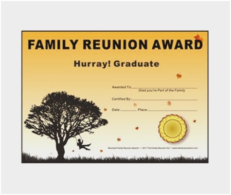 48 Prettier Photos Of Family Reunion Certificates Editable Certificate
