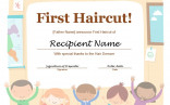 5 Free Printable First Haircut Certificate Templates Blue Layouts Template