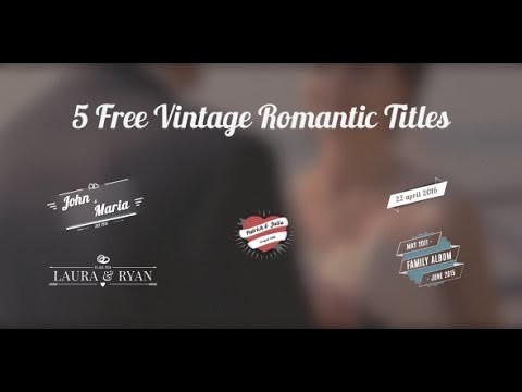 5 FREE Vintage Wedding Titles After Effects Template YouTube Free