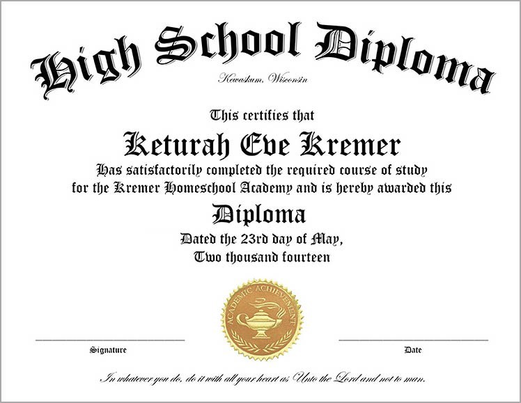 50 FREE High School Diploma Template Printable Certificates Free