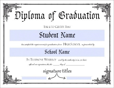 50 FREE High School Diploma Template Printable Certificates Make Your Own Certificate