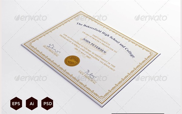 58 Printable Certificate Templates Free PSD AI Vector EPS Template