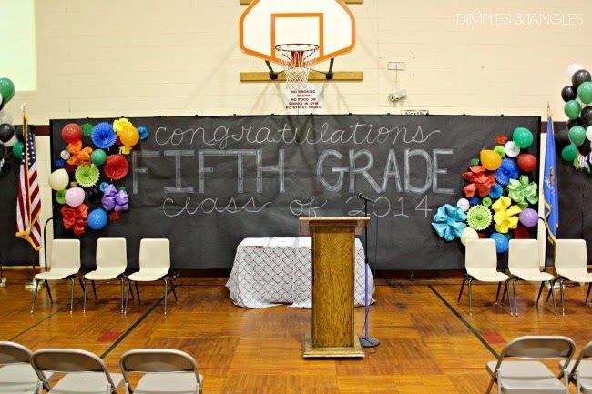 5TH GRADE GRADUATION SCHOOL GYM DECORATIONS And TEACHER GIFTS End 5th Grade Graduation