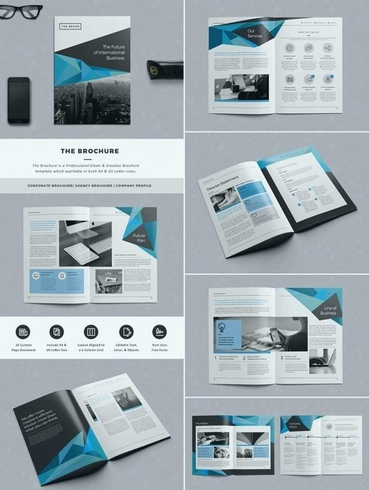 6 Page Brochure Template Free Flat Design Templates