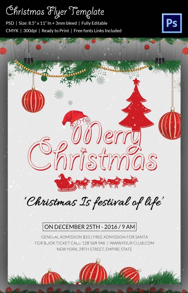 60 Christmas Flyer Templates Free Psd Ai Illustrator Doc Download
