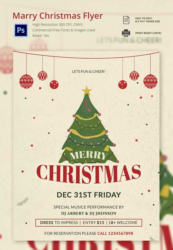 60 Christmas Flyer Templates Free PSD AI Illustrator Doc Flyers Psd