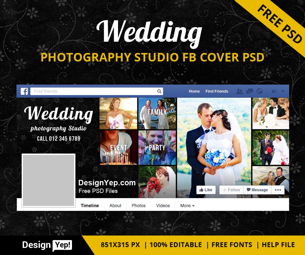 60 Free Must Have Wedding Templates For Designers PSD Psd