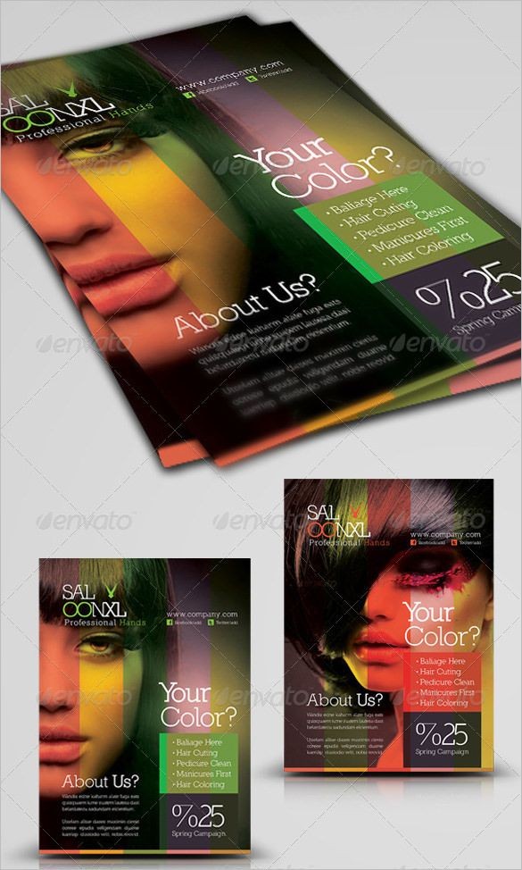 66 Beauty Salon Flyer Templates Free PSD EPS AI Illustrator Hair Brochure