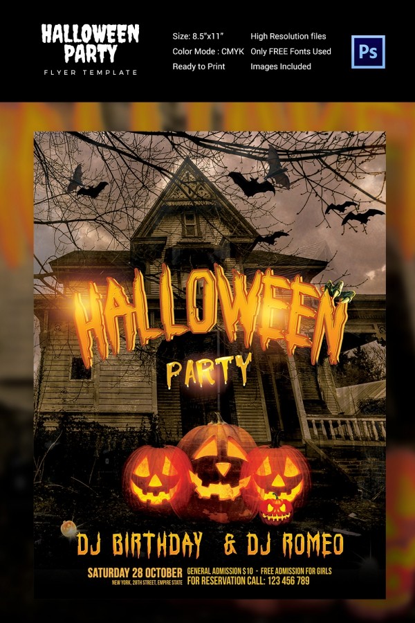 68 Halloween Templates Editable PSD AI EPS Format Download Flyer Psd