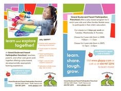 7 Best Preschool Promotional Ads Images On Pinterest Flyer Design Brochure