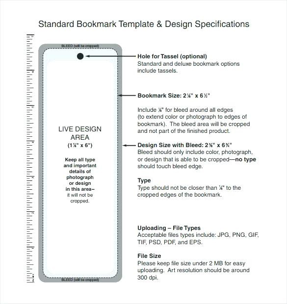 7 Sample Blank Bookmarks Templates Free Double Sided Bookmark