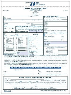 735 Trailer Rental Agreement Lease Template