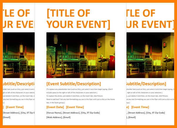 8 Event Brochure Template Microsoft Word Business Opportunity Program Document