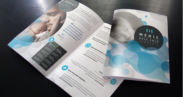 8 Modern Medical And Healthy Brochure Templates Free Adobe INDD PSD 2 Fold Template