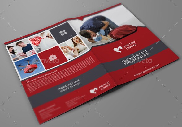 8 Professional Hospital Brochure Templates For Business Promotion First Aid Template