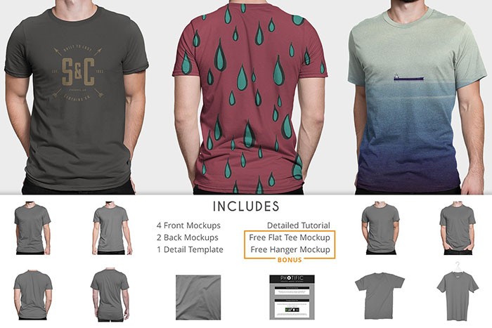 82 Free T Shirt Template Options For Photoshop And Illustrator Front