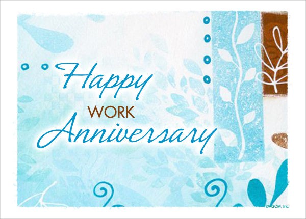 9 Work Anniversary Cards Free Sample Example Format Download