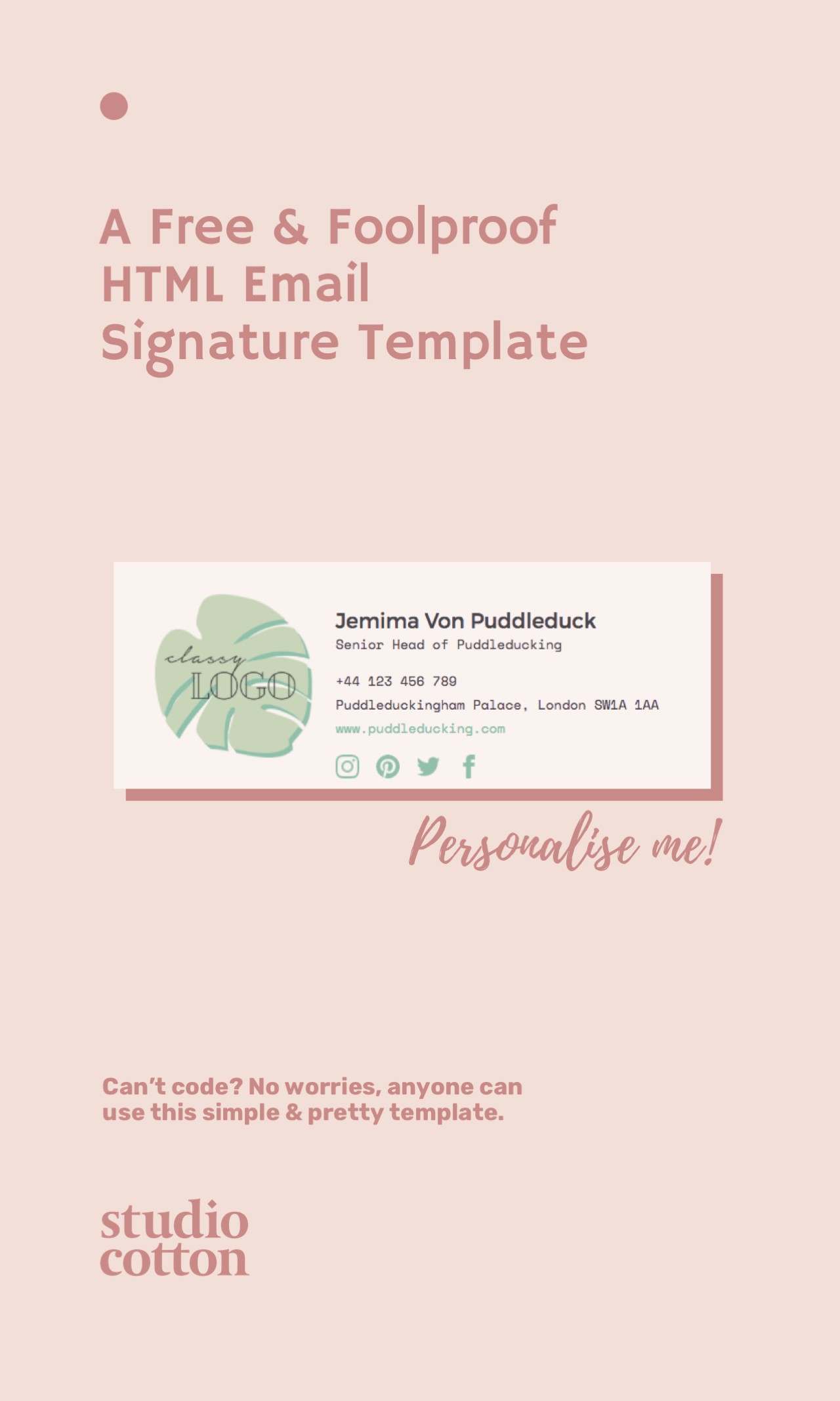 A Free Foolproof HTML Email Signature Template Brand Websites Html