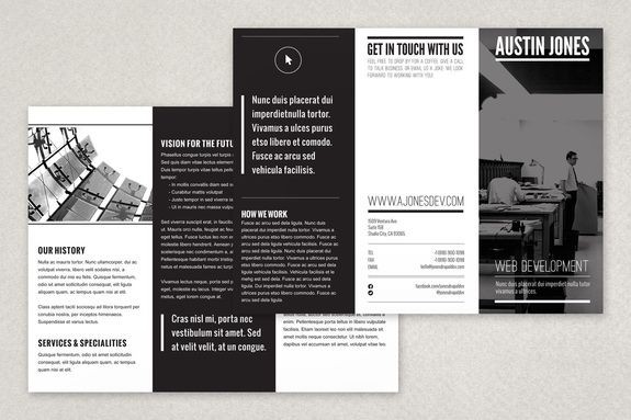 A Minimalist Modern Black And White Brochure Design That Can Be