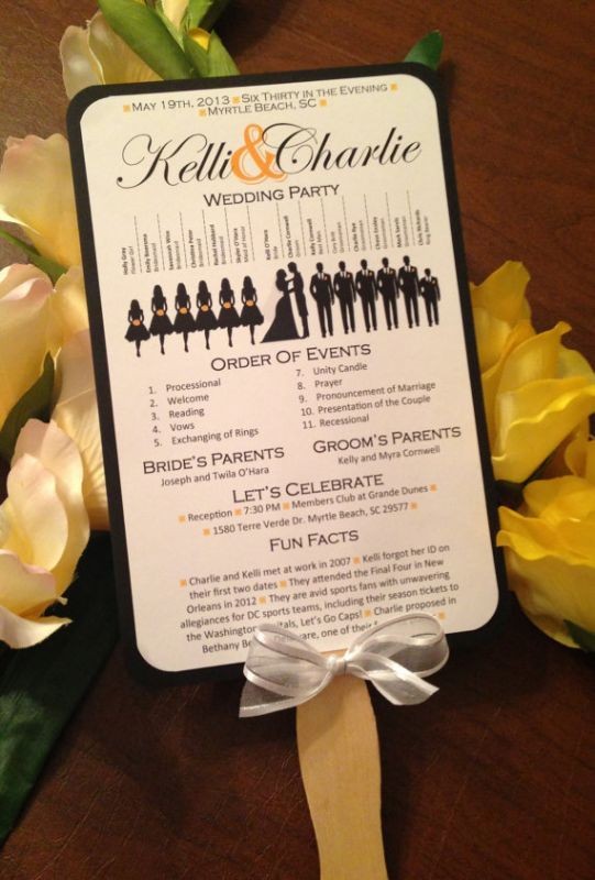 A Round Up Of Free Wedding Fan Programs B Lovely Events Paddle