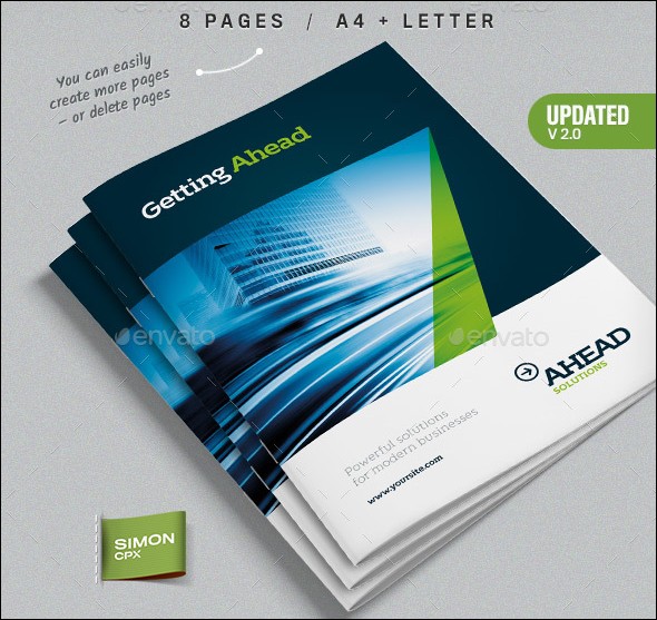 A4 Brochure Template Free Download Flyer Gratis Size Templates